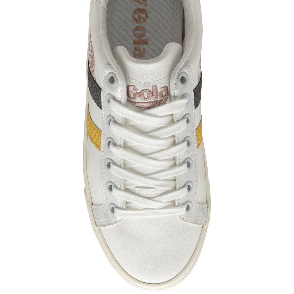 Gola Classics Orchid Platform Trident Snake Sneakers Branco Rosa Portugal | ZWVE96780