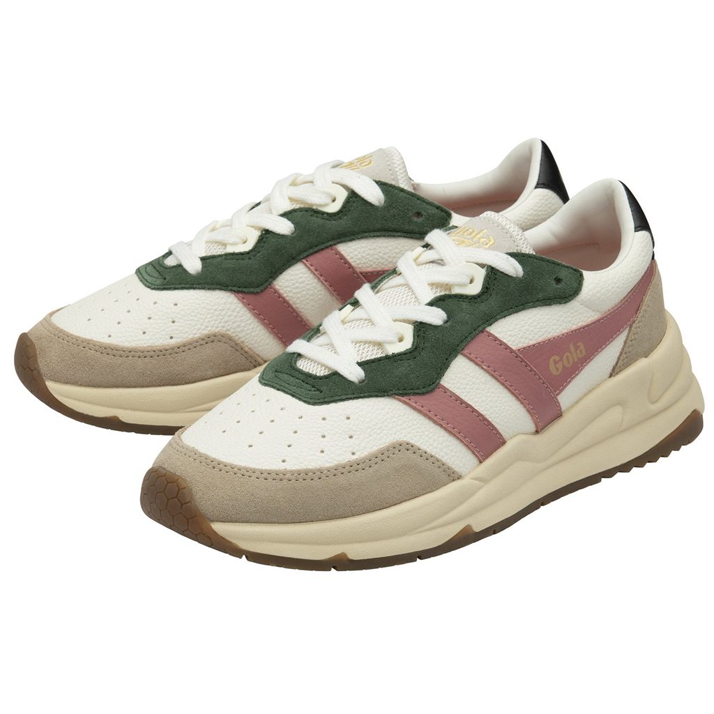 Gola Classics Saturn Quadrant Sneakers Branco Coral Rosa Portugal | RIYC93168