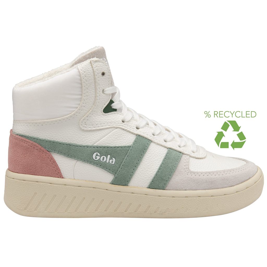 Gola Classics Slam Trident Sneakers Branco Verdes Coral Rosa Portugal | JSMB60379