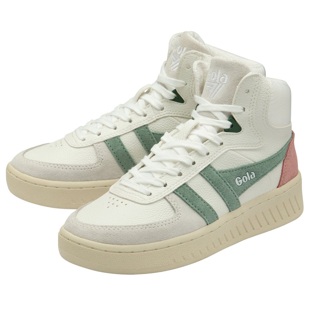 Gola Classics Slam Trident Sneakers Branco Verdes Coral Rosa Portugal | JSMB60379