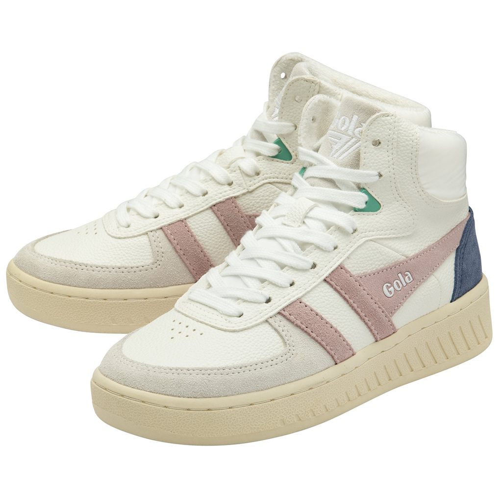 Gola Classics Slam Trident Sneakers Branco Rosa Portugal | ZAEU61785