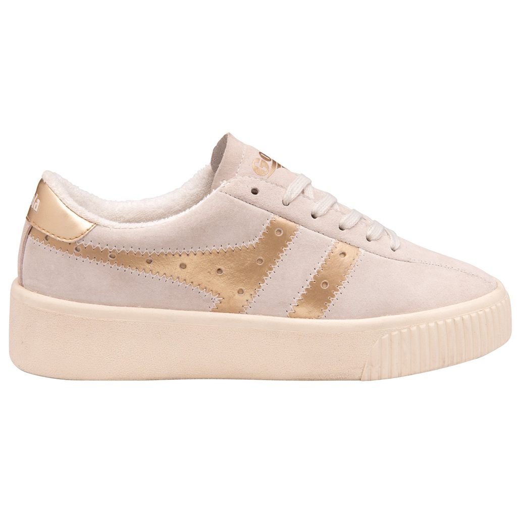 Gola Classics Super Court Metallic Sneakers Branco Douradas Portugal | NPWA57438
