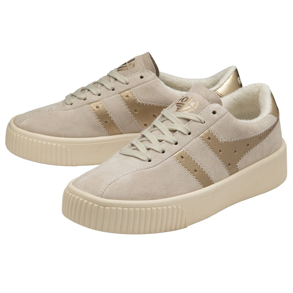 Gola Classics Super Court Metallic Sneakers Branco Douradas Portugal | NPWA57438