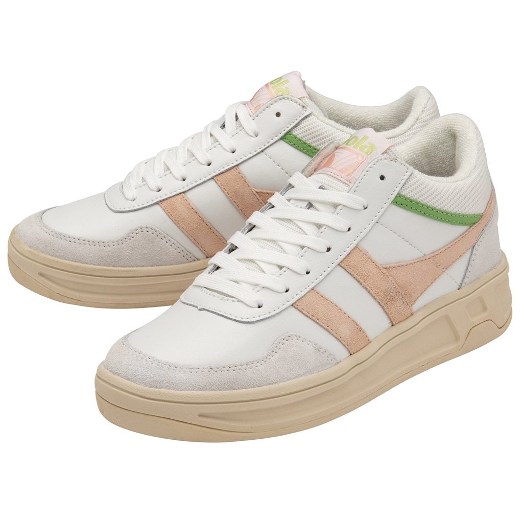 Gola Classics Swerve Sneakers Branco Rosa Verdes Portugal | YVHJ03491
