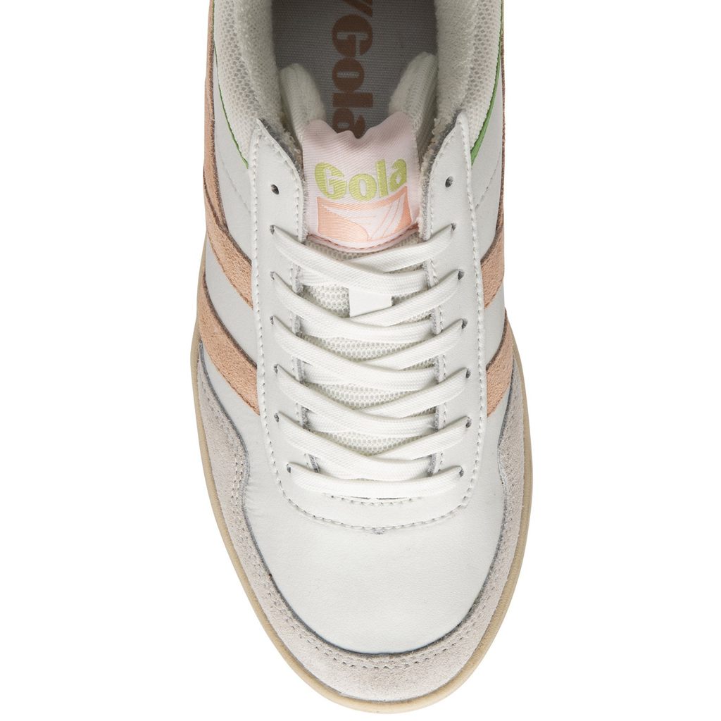 Gola Classics Swerve Sneakers Branco Rosa Verdes Portugal | YVHJ03491