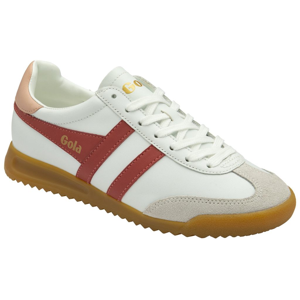 Gola Classics Torpedo Leather Sneakers Branco Rosa Portugal | UQKS30746