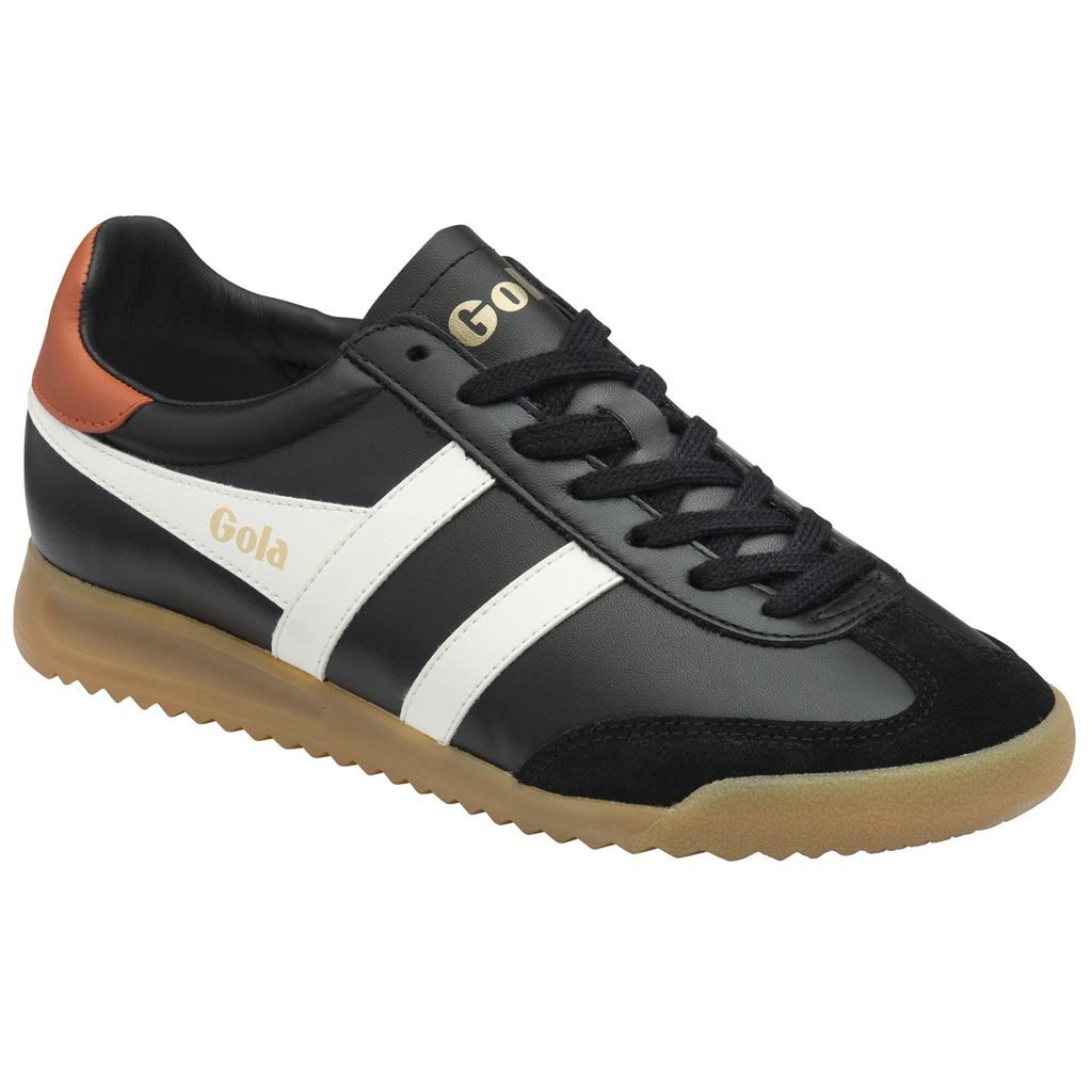 Gola Classics Torpedo Leather Sneakers Pretas Branco Laranja Portugal | YRWV09641