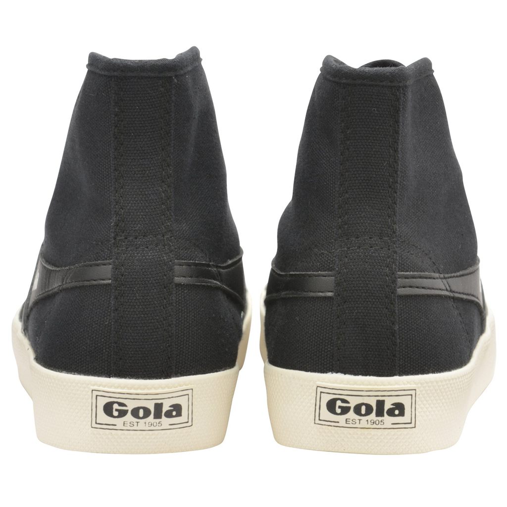 Gola Vegan Classics Coaster High Sneakers Pretas Branco Portugal | ZMEI19864
