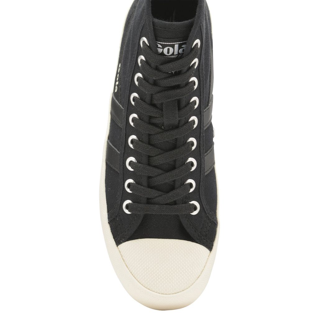 Gola Vegan Classics Coaster High Sneakers Pretas Branco Portugal | ZMEI19864