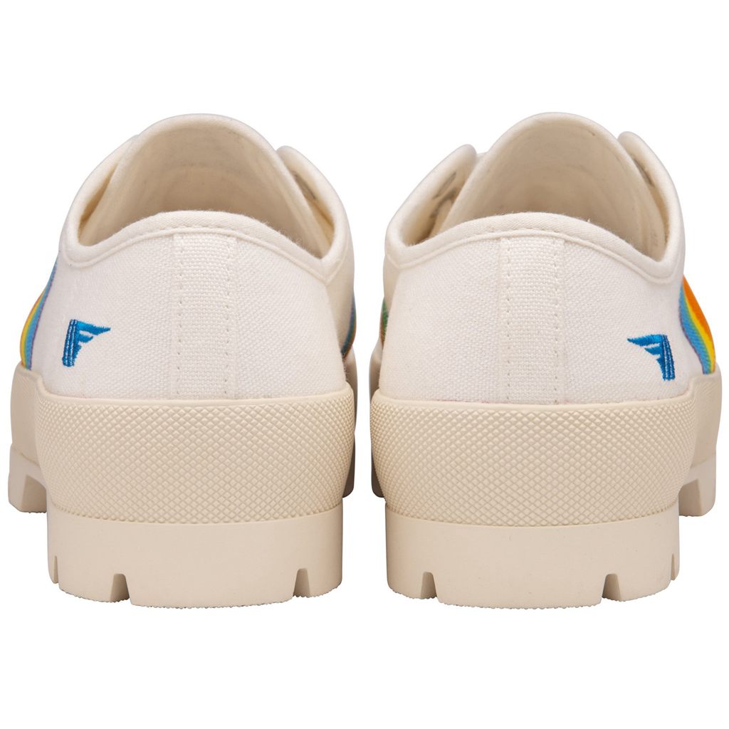 Gola Vegan Classics Coaster Peak Rainbow Shoes Branco Portugal | OXDE41295