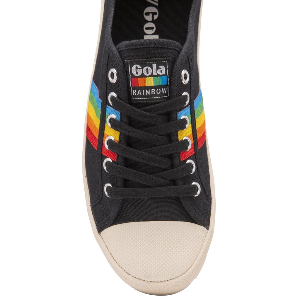 Gola Vegan Classics Coaster Peak Rainbow Shoes Pretas Portugal | XZLT03861