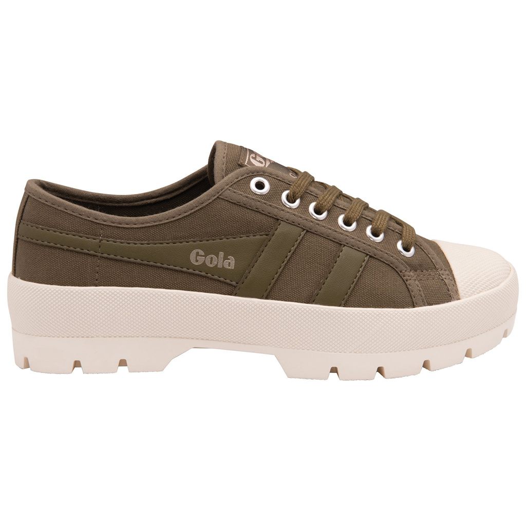 Gola Vegan Classics Coaster Peak Sneakers Caqui Caqui Branco Portugal | PFIX82517