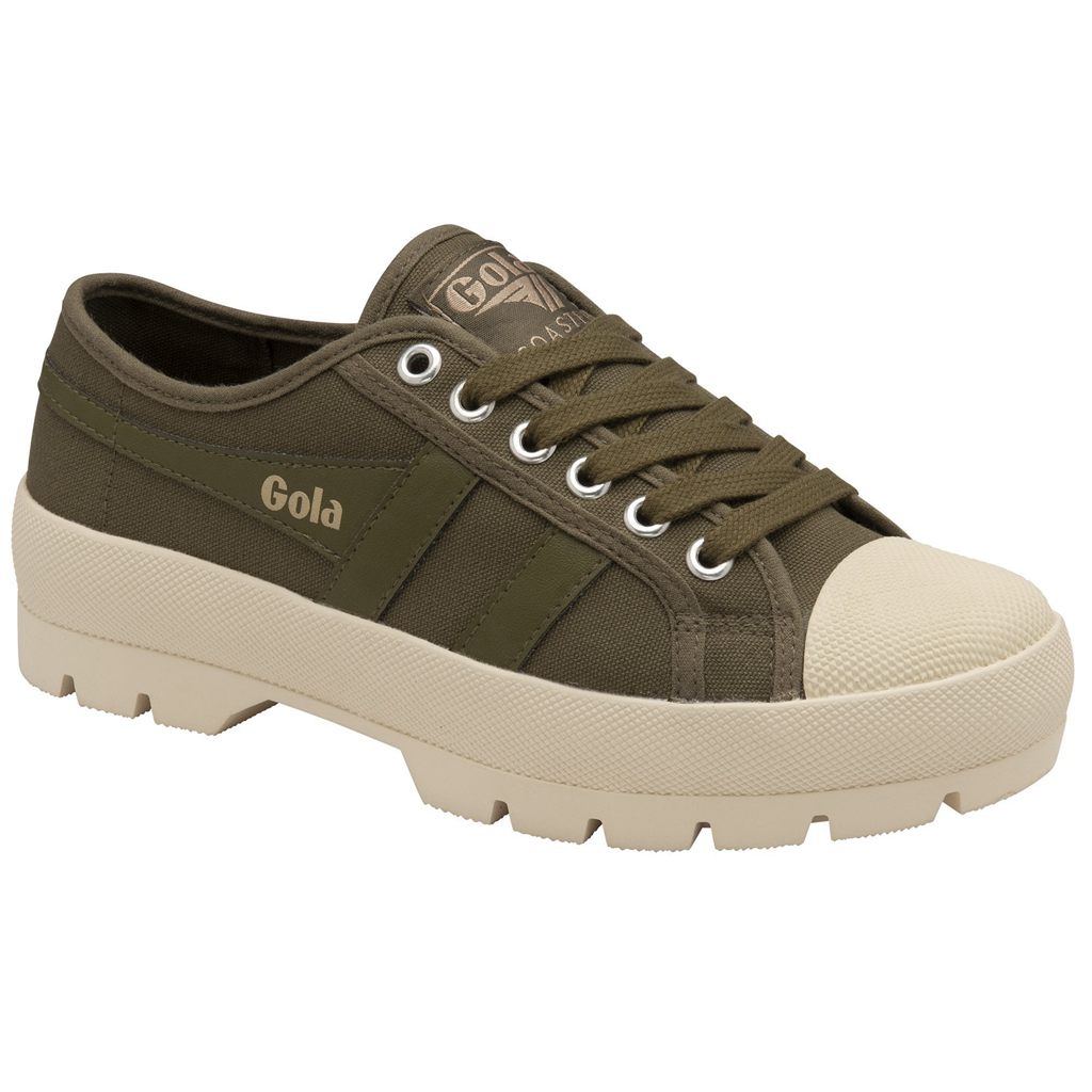 Gola Vegan Classics Coaster Peak Sneakers Caqui Caqui Branco Portugal | PFIX82517