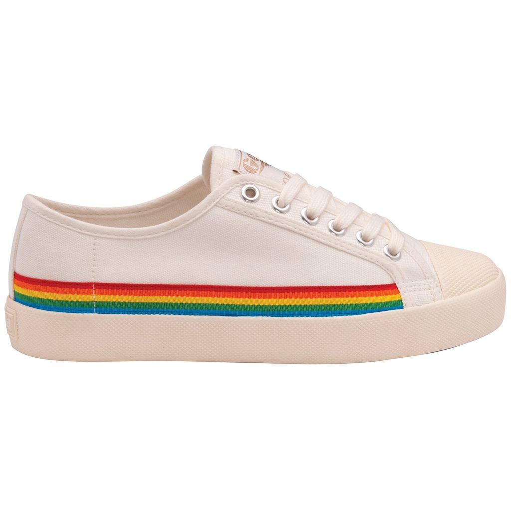 Gola Vegan Classics Coaster Rainbow Drop Shoes Branco Portugal | HMEG50792