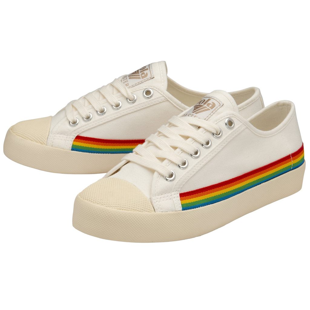 Gola Vegan Classics Coaster Rainbow Drop Shoes Branco Portugal | HMEG50792