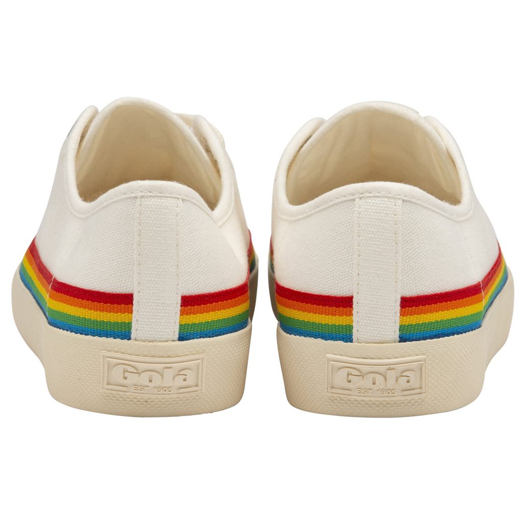 Gola Vegan Classics Coaster Rainbow Drop Shoes Branco Portugal | HMEG50792