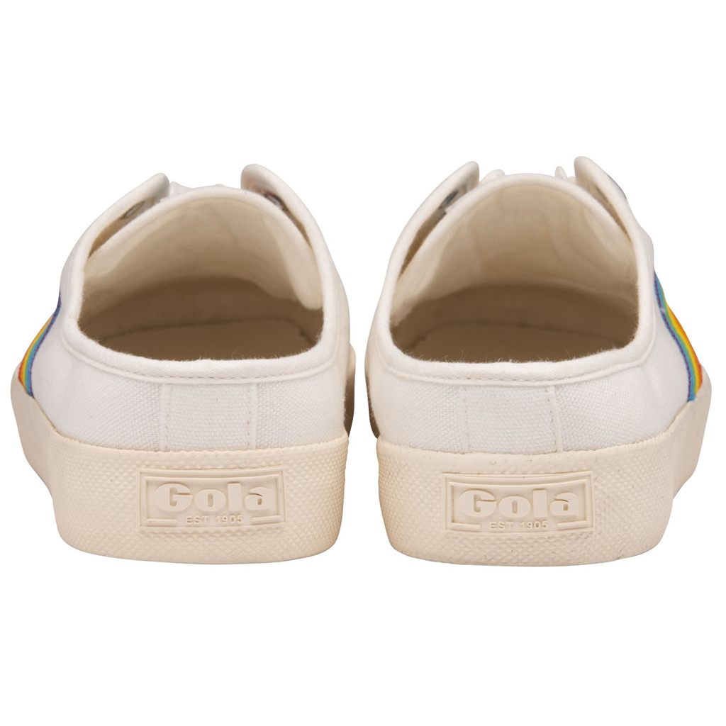 Gola Vegan Classics Coaster Rainbow Mule Plimsolls Shoes Branco Portugal | KFUW70612