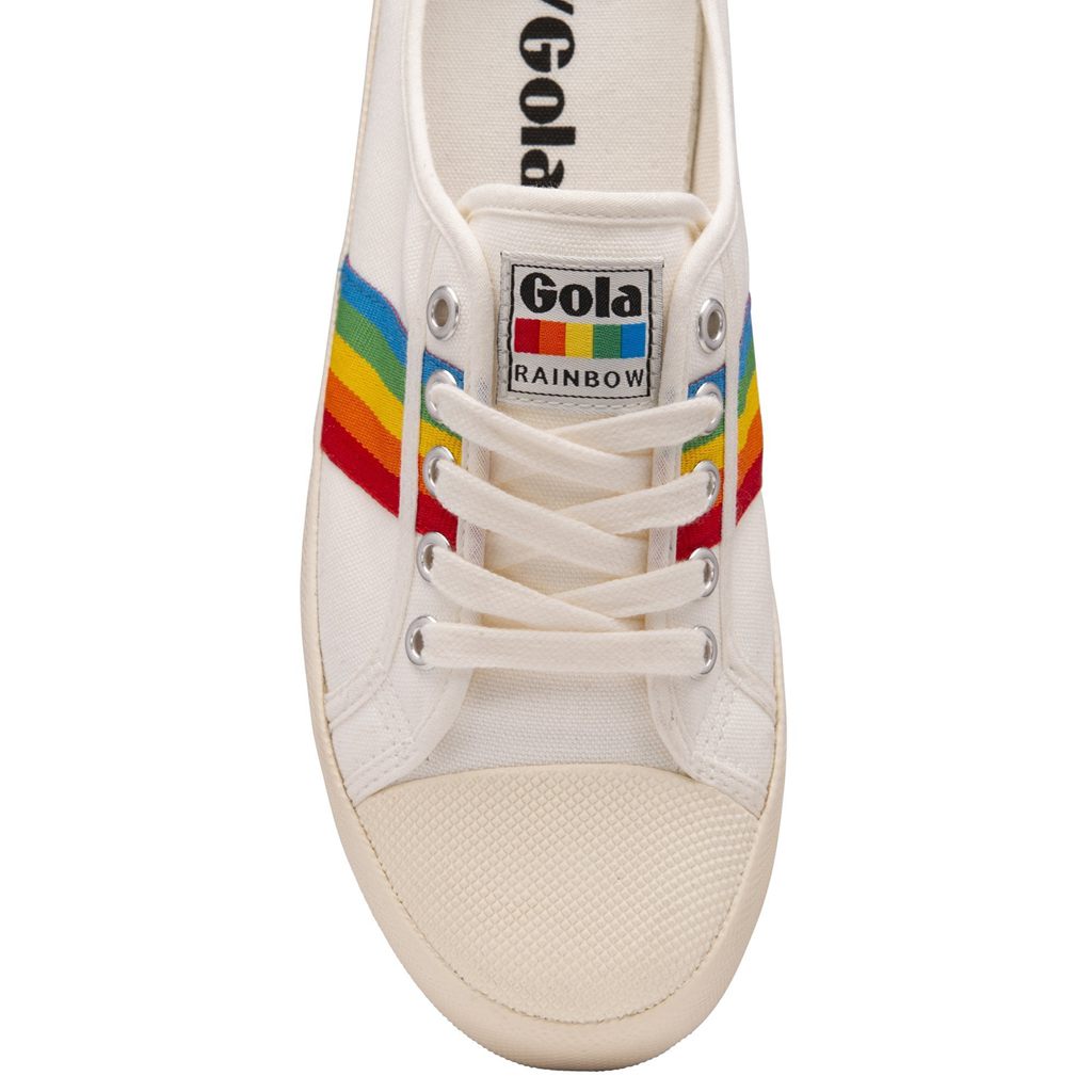 Gola Vegan Classics Coaster Rainbow Mule Plimsolls Shoes Branco Portugal | KFUW70612