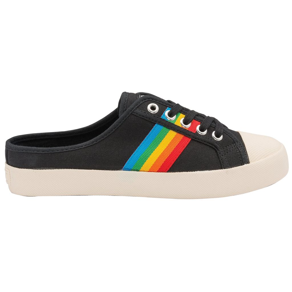 Gola Vegan Classics Coaster Rainbow Mule Plimsolls Shoes Pretas Portugal | CEOJ41280