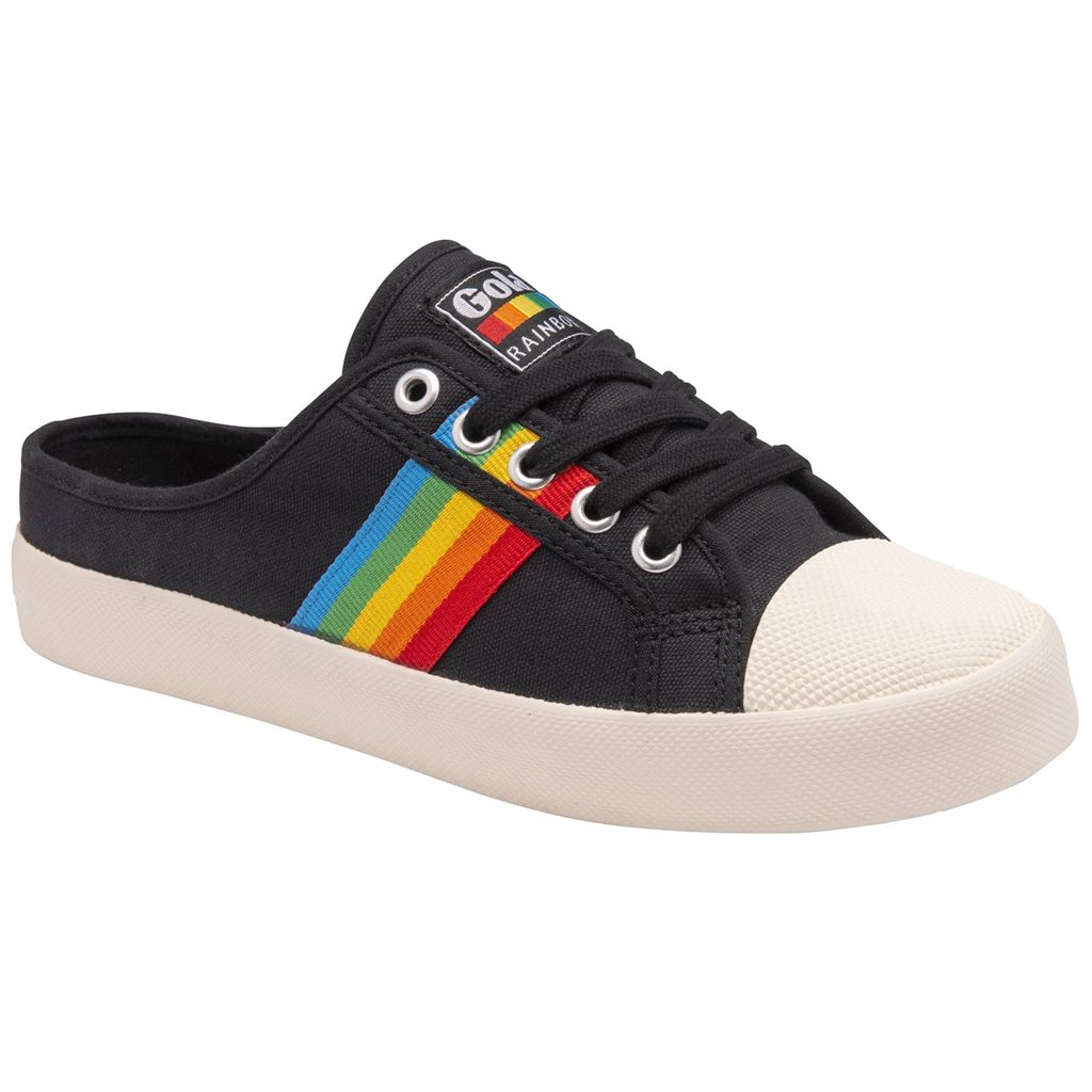 Gola Vegan Classics Coaster Rainbow Mule Plimsolls Shoes Pretas Portugal | CEOJ41280