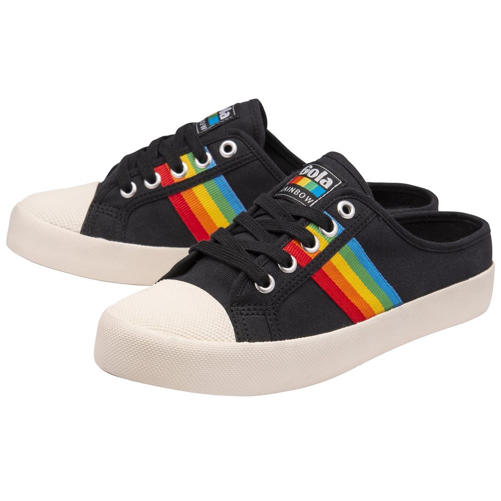 Gola Vegan Classics Coaster Rainbow Mule Plimsolls Shoes Pretas Portugal | CEOJ41280