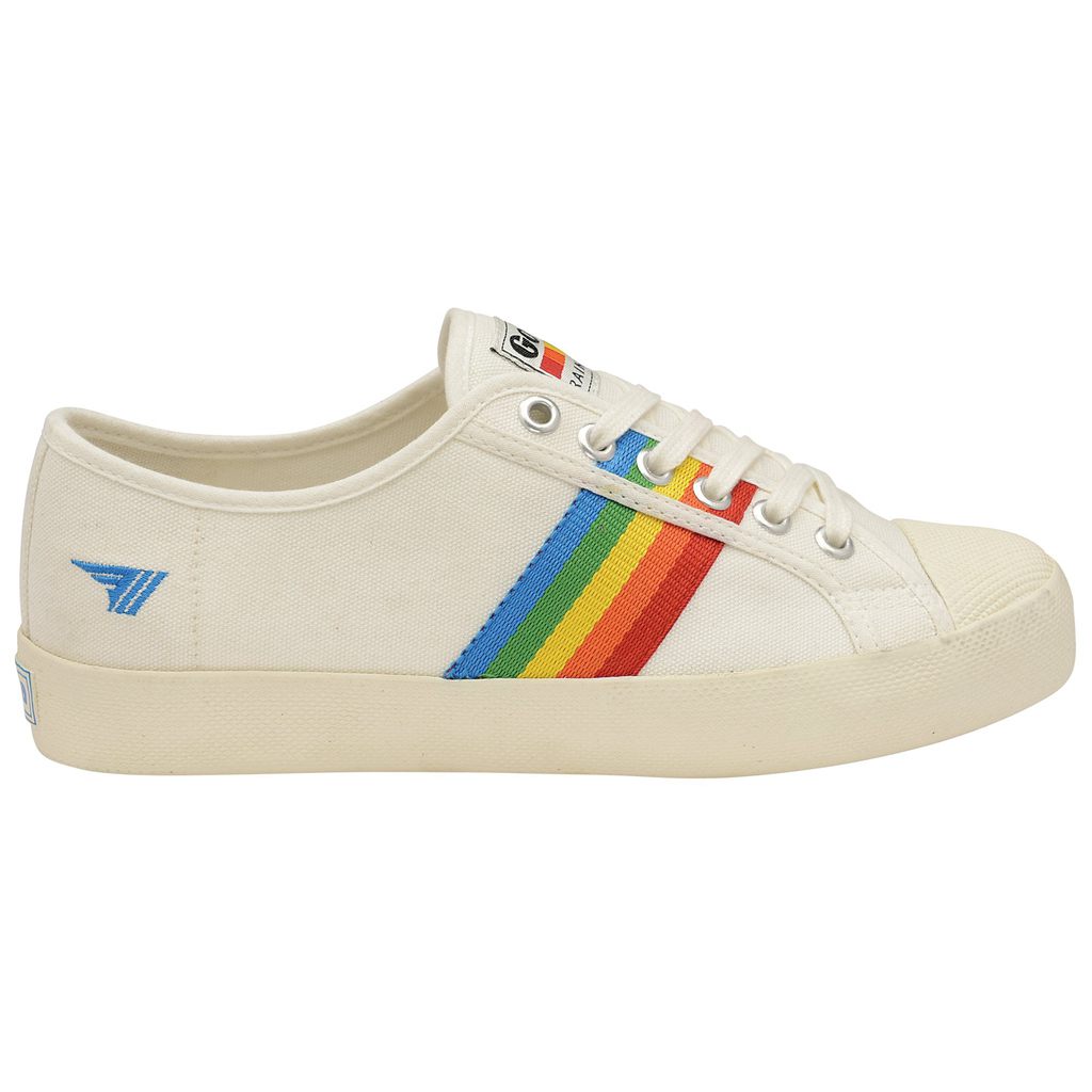 Gola Vegan Classics Coaster Rainbow Shoes Branco Portugal | ADCM91283