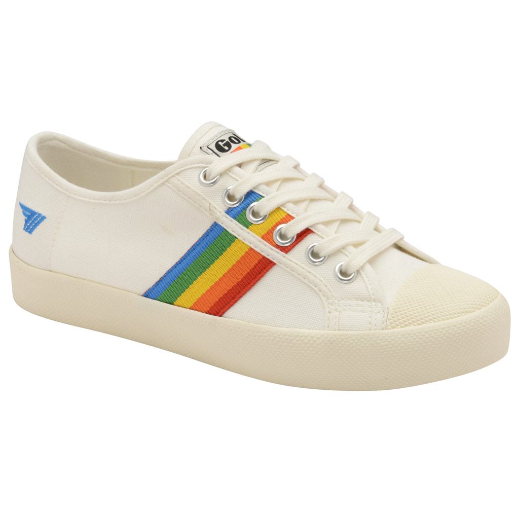 Gola Vegan Classics Coaster Rainbow Shoes Branco Portugal | ADCM91283