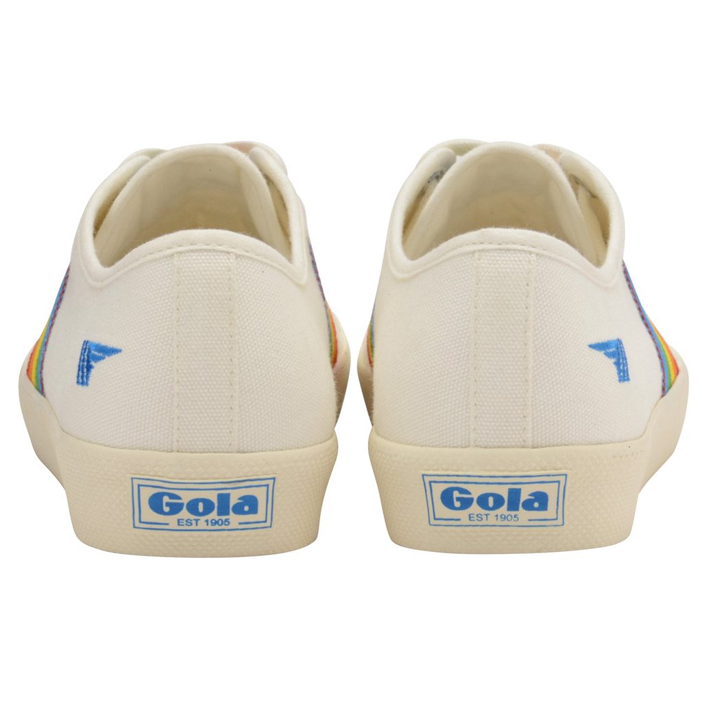 Gola Vegan Classics Coaster Rainbow Shoes Branco Portugal | ADCM91283