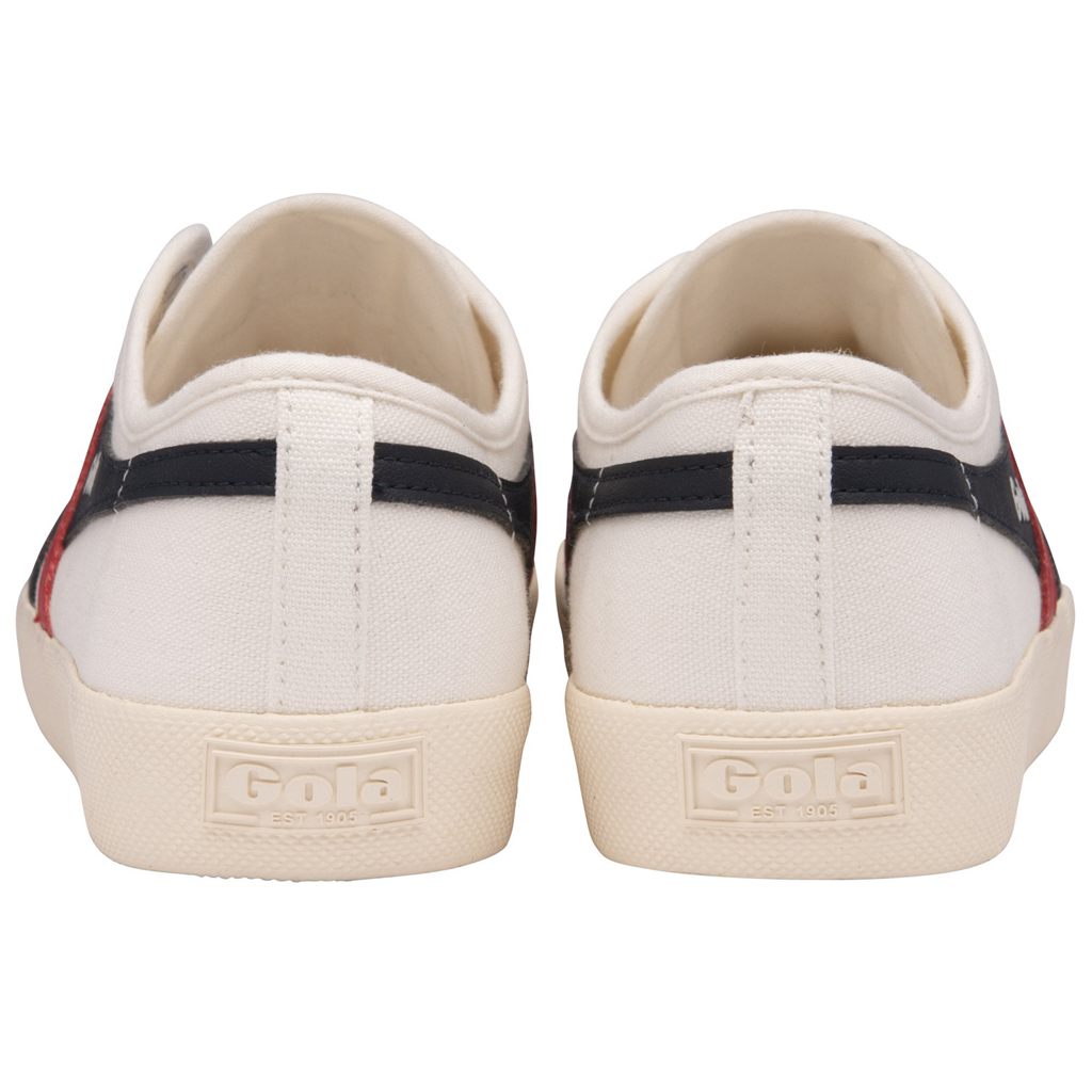 Gola Vegan Classics Coaster Shoes Branco Azul Marinho Vermelhas Portugal | DMRE36457