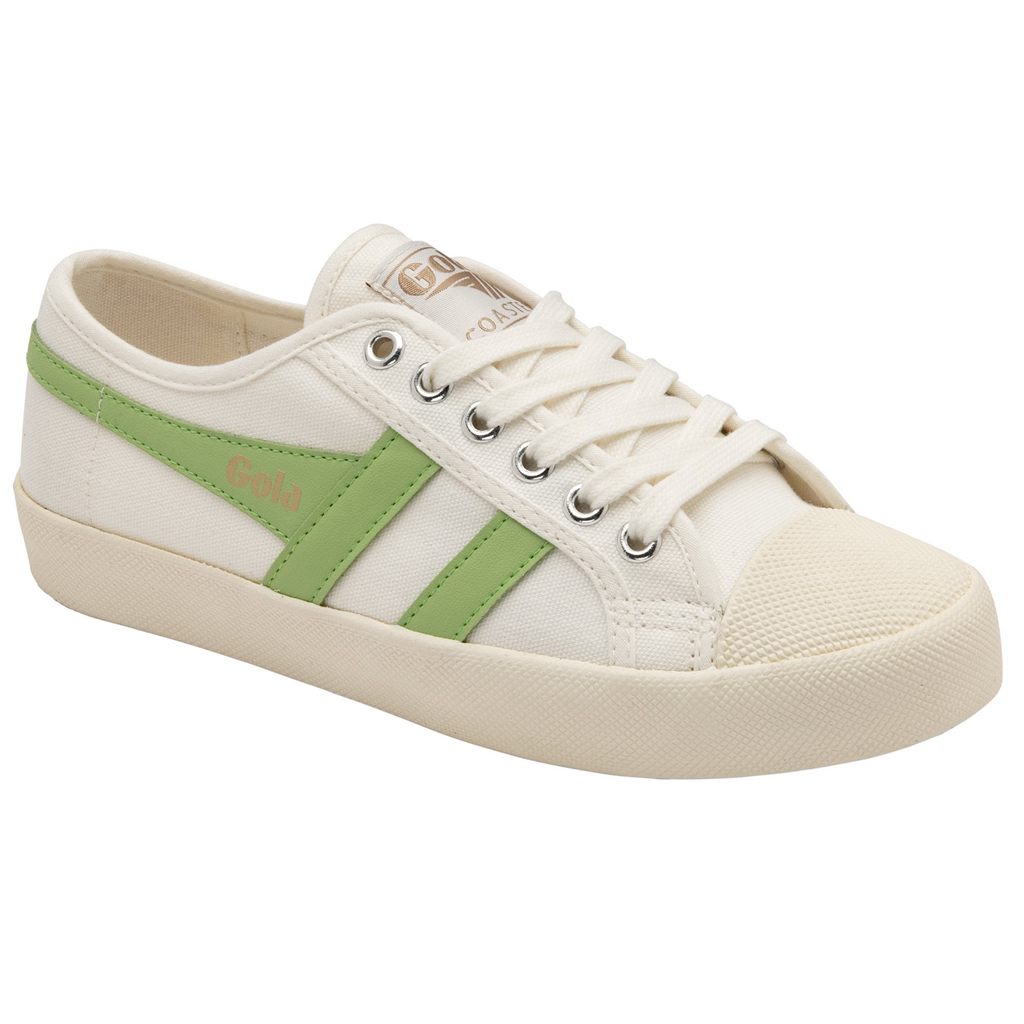 Gola Vegan Classics Coaster Shoes Branco Verdes Portugal | OPEB89653