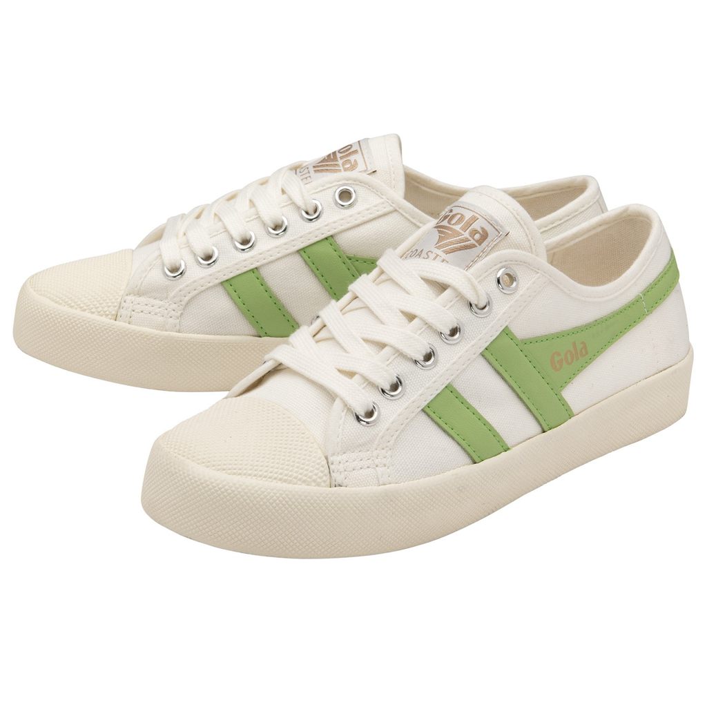 Gola Vegan Classics Coaster Shoes Branco Verdes Portugal | OPEB89653