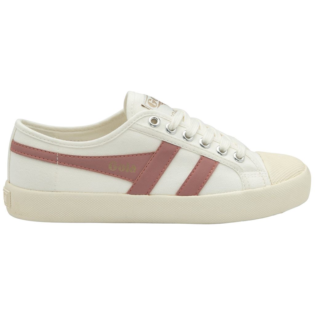 Gola Vegan Classics Coaster Shoes Branco Coral Rosa Portugal | FBCK19803