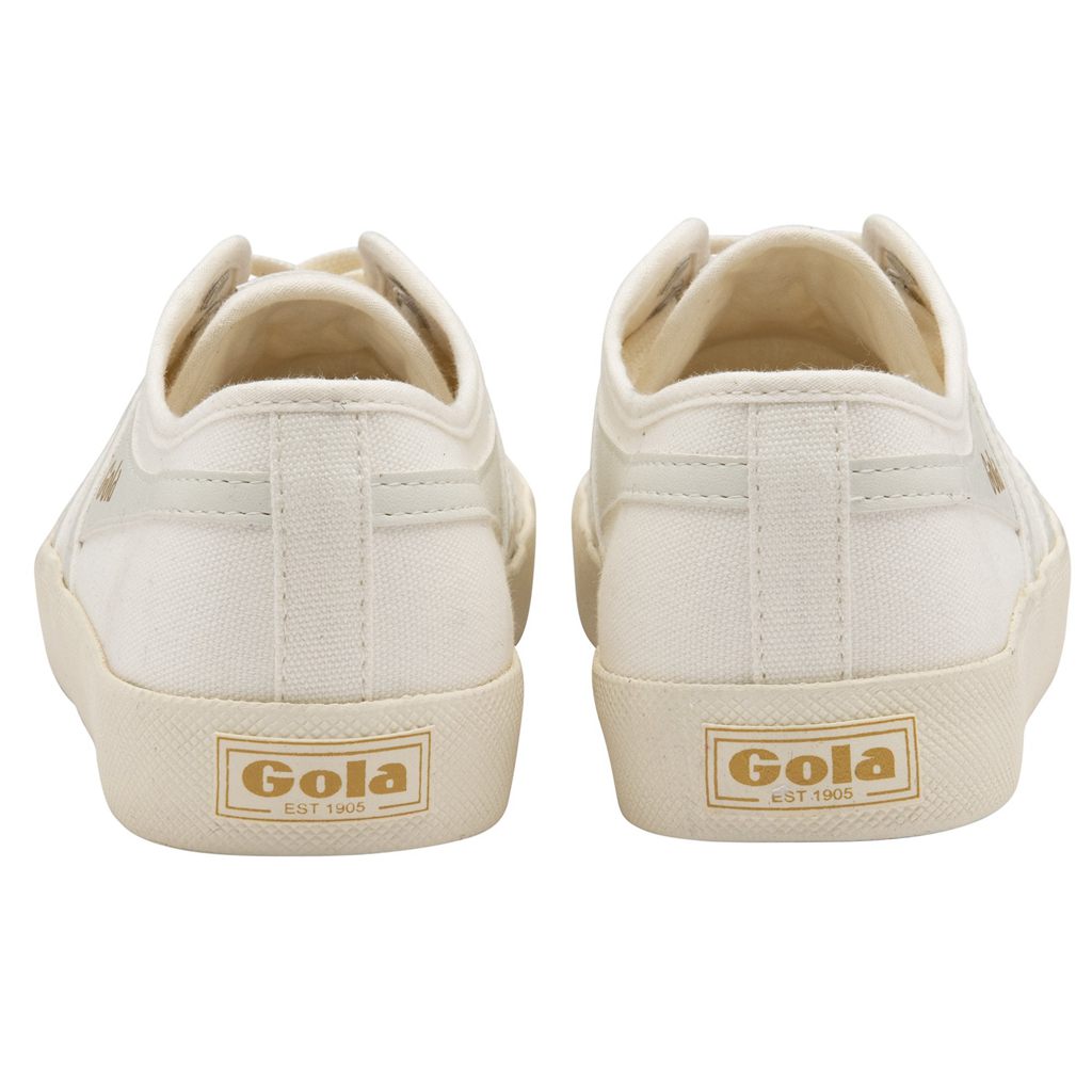 Gola Vegan Classics Coaster Shoes Branco Douradas Portugal | LPUR82473
