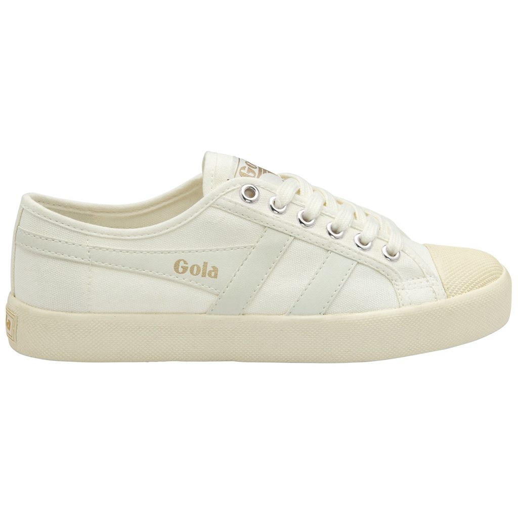 Gola Vegan Classics Coaster Shoes Branco Douradas Portugal | LPUR82473
