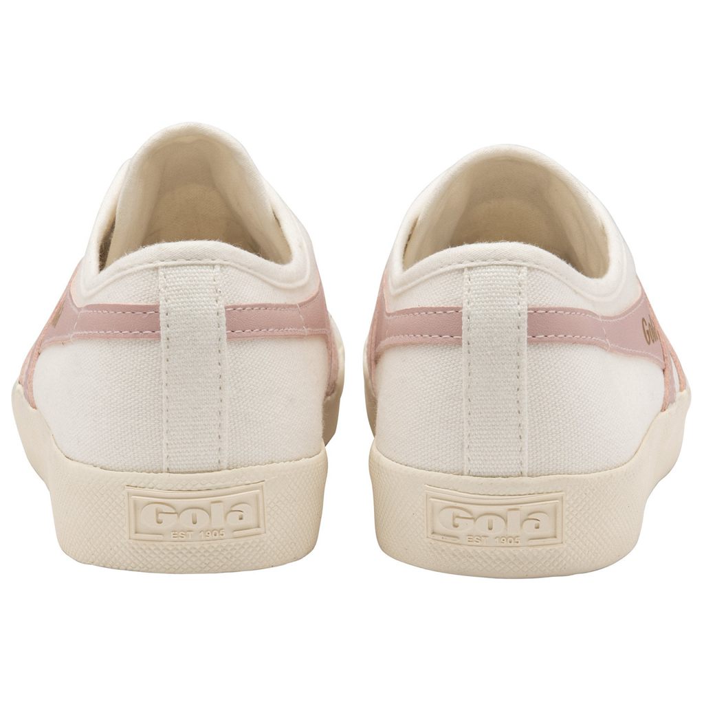 Gola Vegan Classics Coaster Slip Shoes Branco Rosa Portugal | JOAH87692