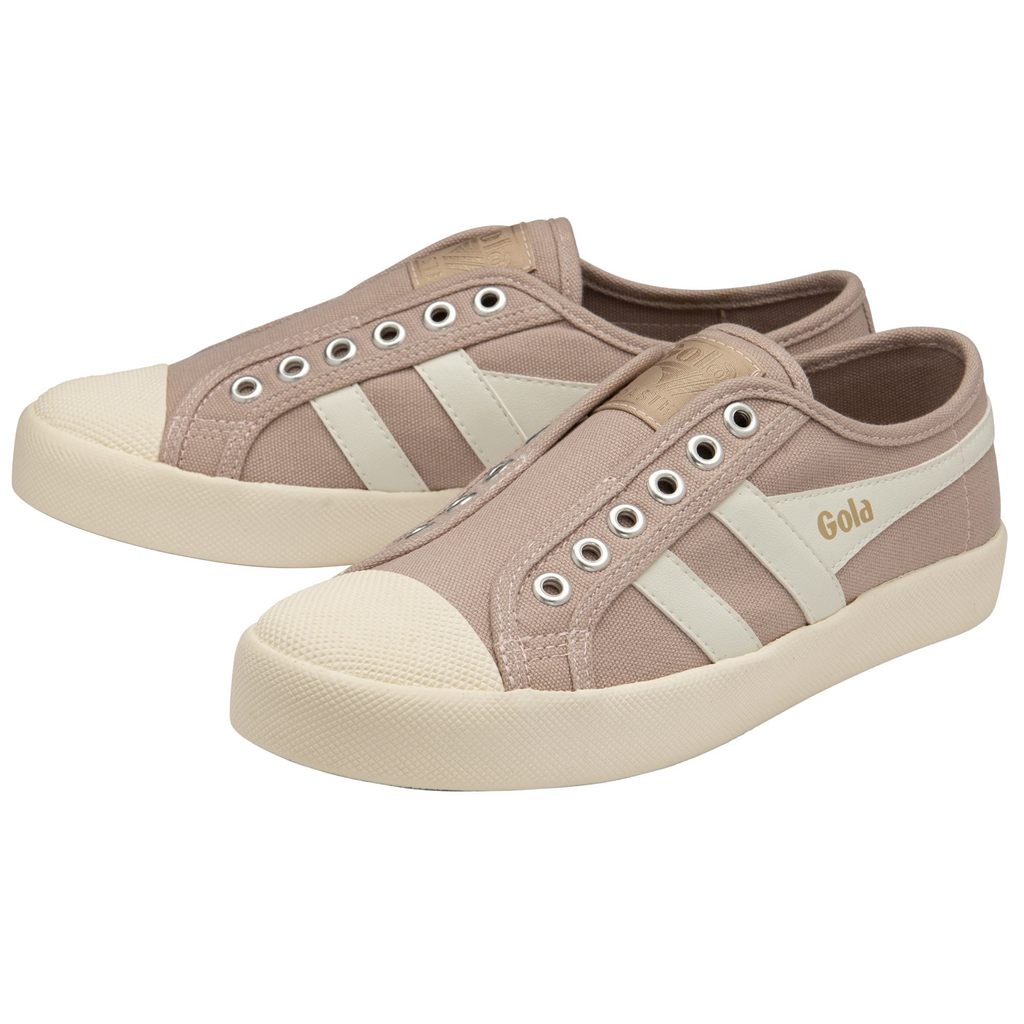 Gola Vegan Classics Coaster Slip Shoes Branco Portugal | PSLT12653