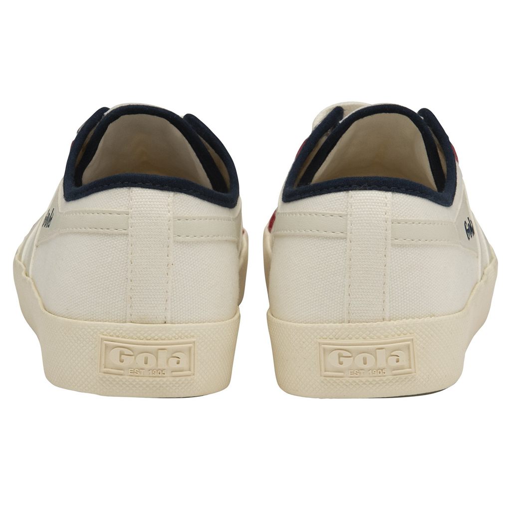 Gola Vegan Classics Coaster Smash Shoes Branco Azul Marinho Vermelhas Escuro Portugal | YPBE13608