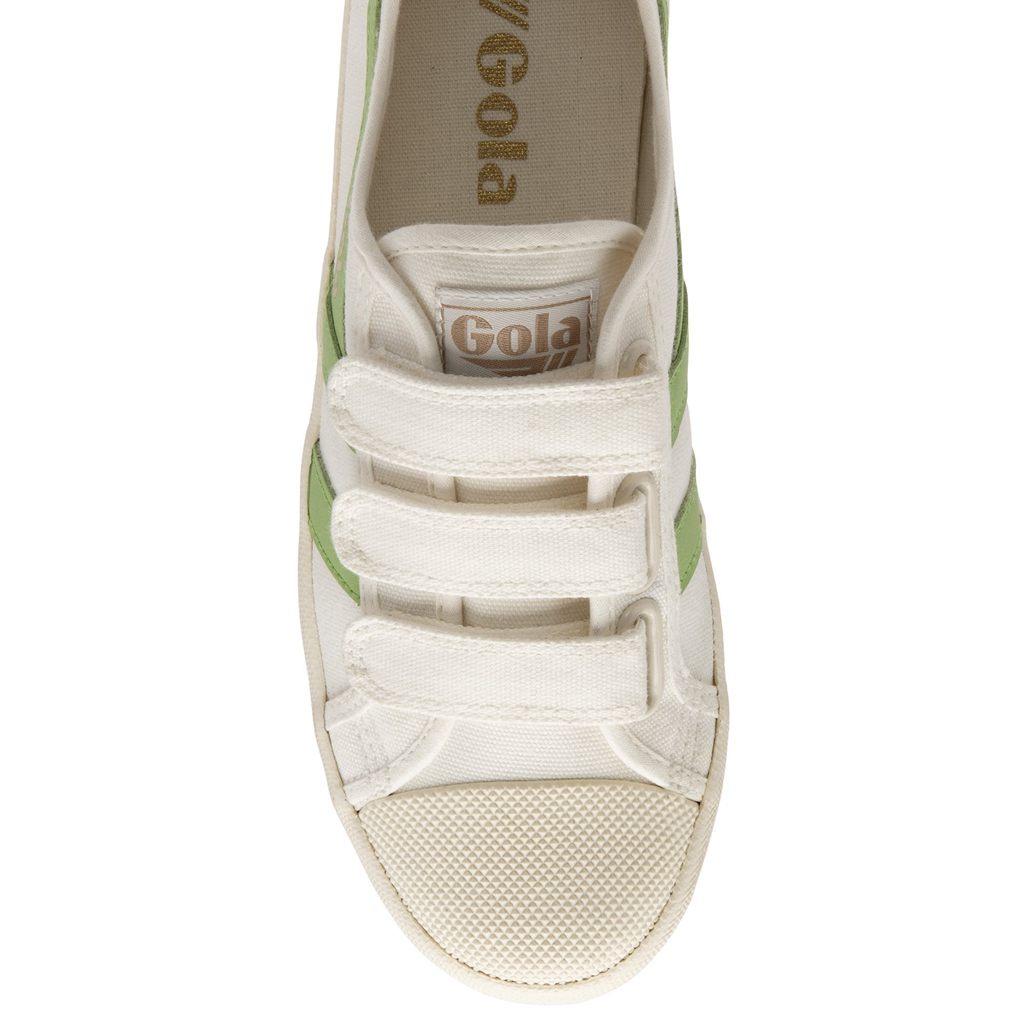 Gola Vegan Classics Coaster Strap Sneakers Branco Verdes Portugal | BROJ76492