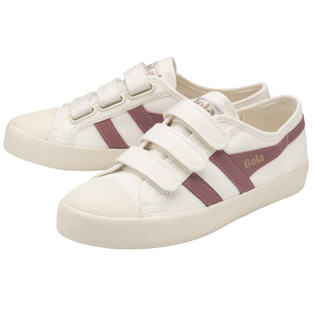 Gola Vegan Classics Coaster Strap Sneakers Branco Rosa Portugal | BLKU08297