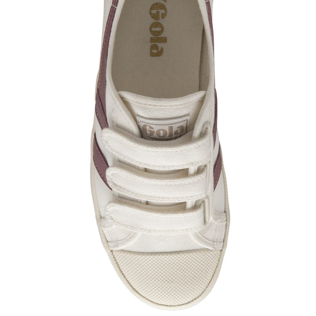 Gola Vegan Classics Coaster Strap Sneakers Branco Rosa Portugal | BLKU08297