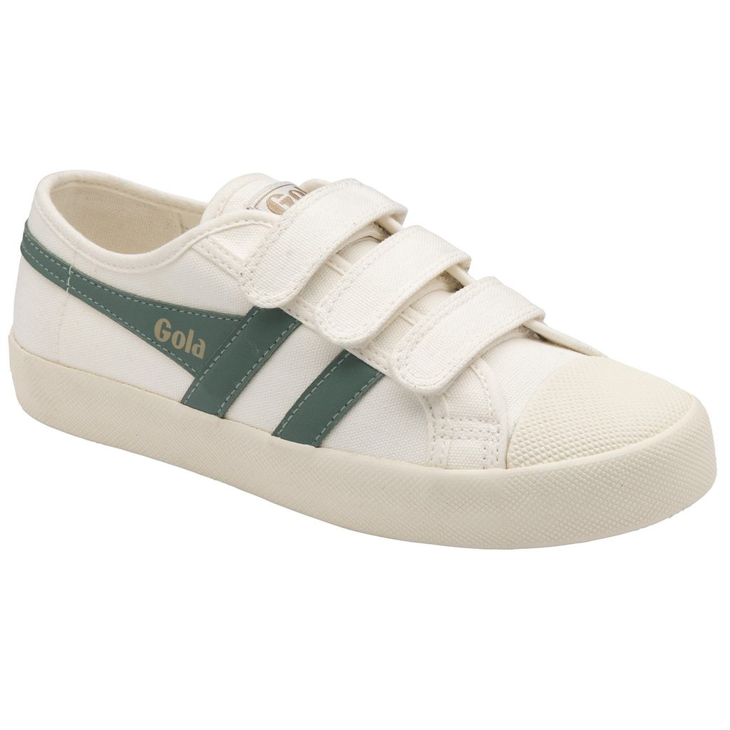 Gola Vegan Classics Coaster Strap Sneakers Branco Verdes Portugal | YSML28065