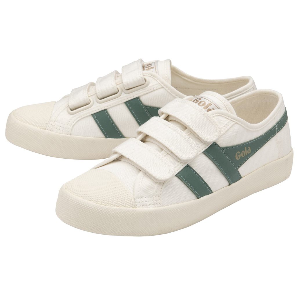 Gola Vegan Classics Coaster Strap Sneakers Branco Verdes Portugal | YSML28065