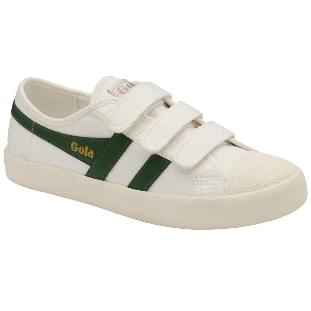 Gola Vegan Classics Coaster Strap Sneakers Branco Verdes Escuro Portugal | THQA71932