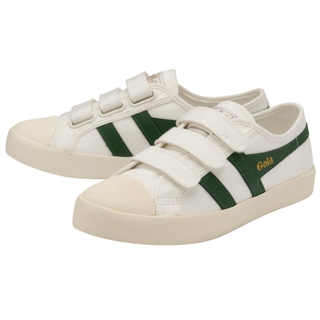 Gola Vegan Classics Coaster Strap Sneakers Branco Verdes Escuro Portugal | THQA71932