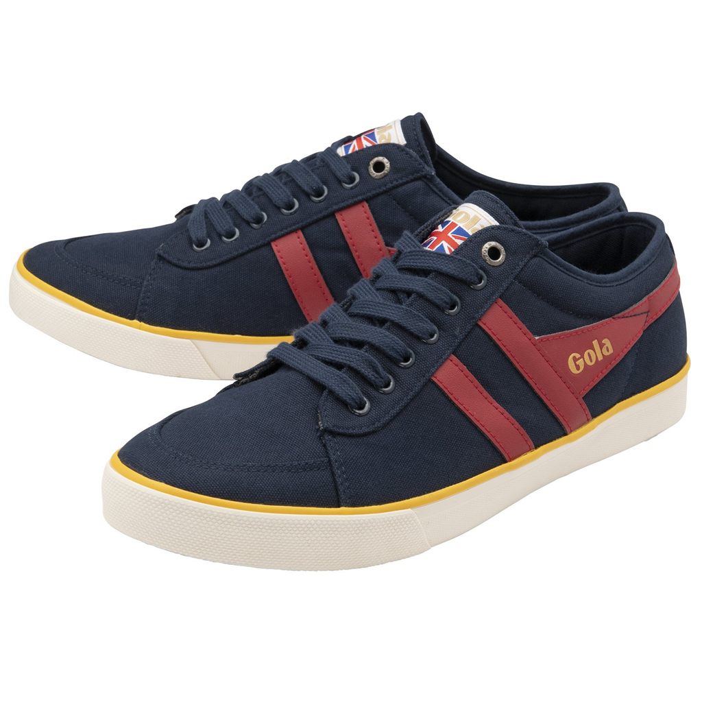 Gola Vegan Classics Comet Plimsoll Sneakers Azul Marinho Vermelhas Escuro Portugal | LARM97320