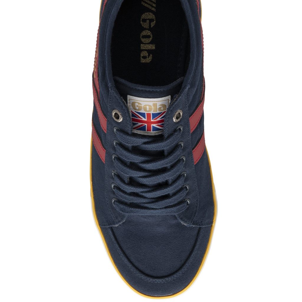 Gola Vegan Classics Comet Plimsoll Sneakers Azul Marinho Vermelhas Escuro Portugal | LARM97320
