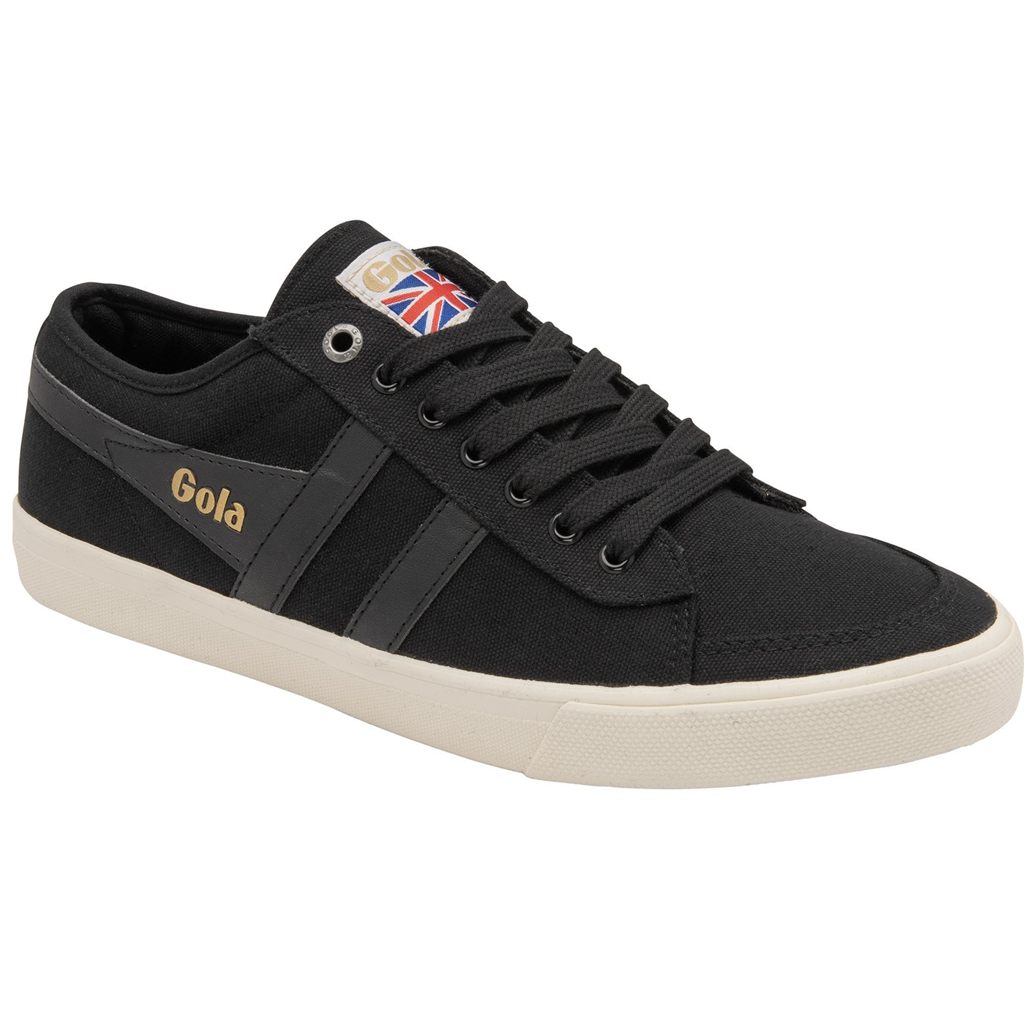 Gola Vegan Classics Comet Plimsoll Sneakers Pretas Pretas Branco Portugal | YCMA13405