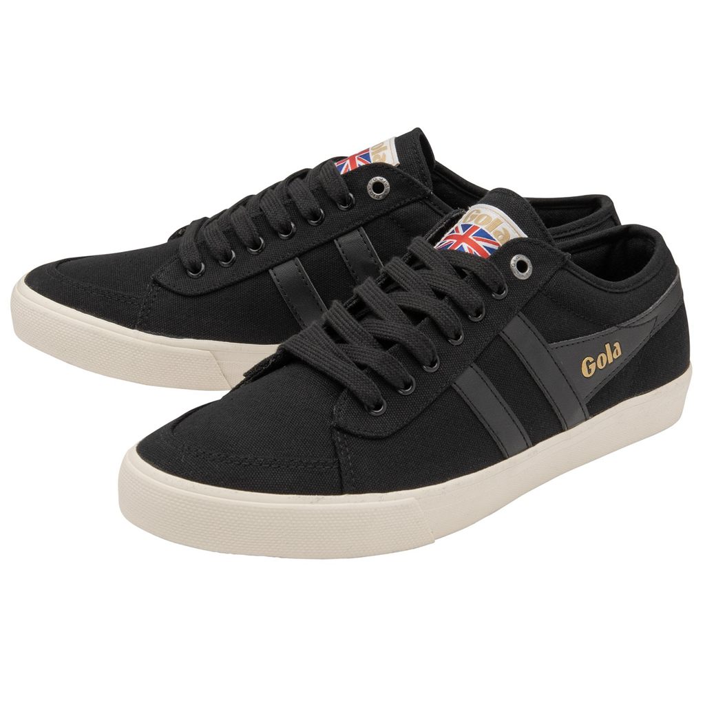Gola Vegan Classics Comet Plimsoll Sneakers Pretas Pretas Branco Portugal | YCMA13405