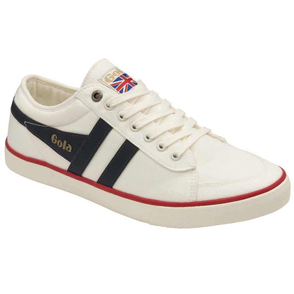 Gola Vegan Classics Comet Plimsoll Sneakers Branco Azul Marinho Vermelhas Portugal | ICSL10973