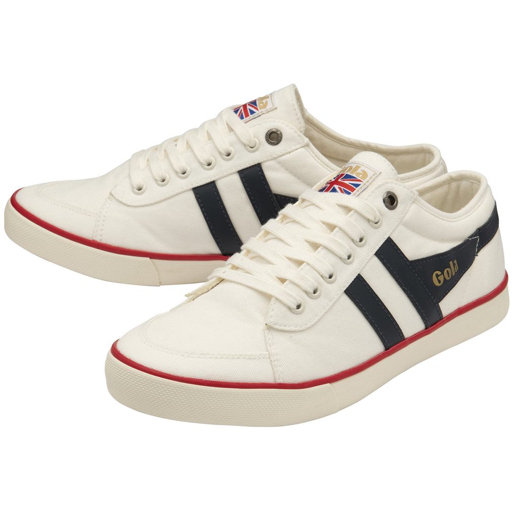 Gola Vegan Classics Comet Plimsoll Sneakers Branco Azul Marinho Vermelhas Portugal | ICSL10973